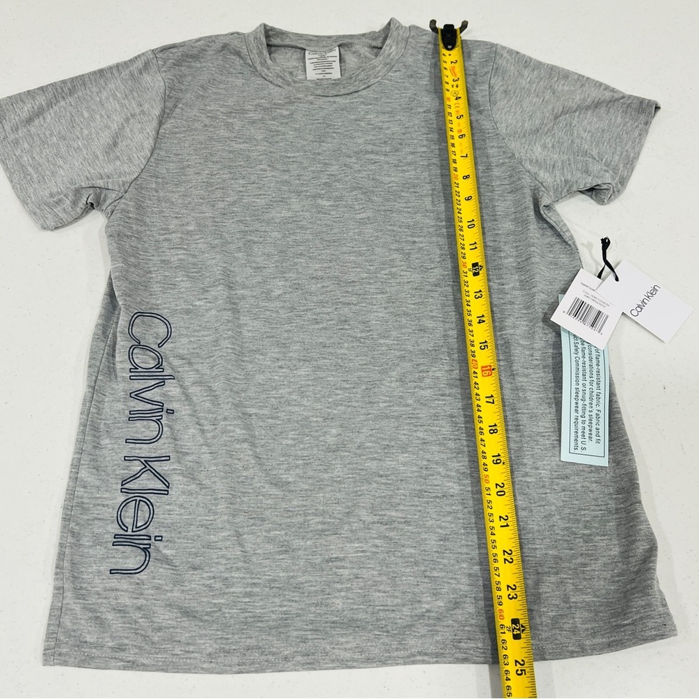 Calvin Klein Gray boys gray blue t-Shirt pajama top XL NWT - Picture 2 of 5